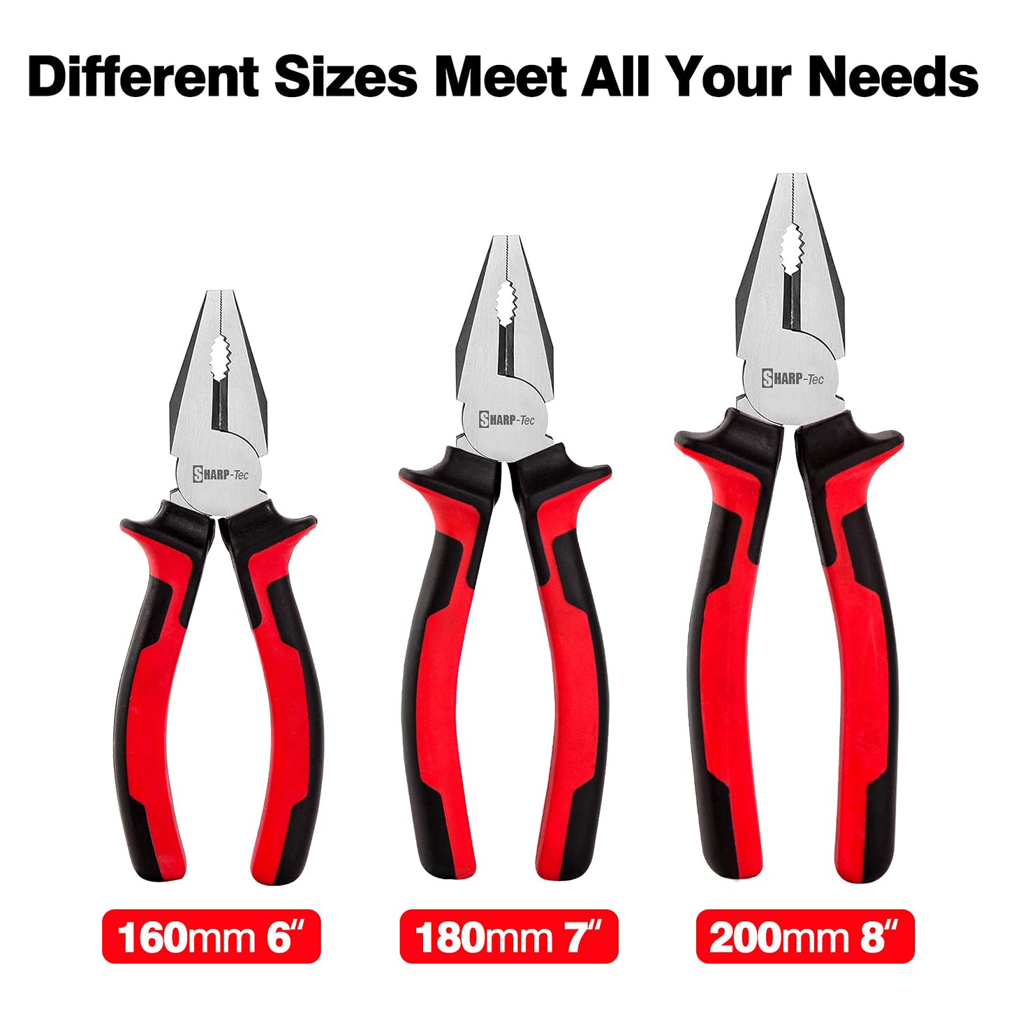 - Sharp-tec Combination Pliers 180mm | Multifunction Pliers | Wire Cutting/Crimping/Wire Twisting/Pulling and Nails Removing -