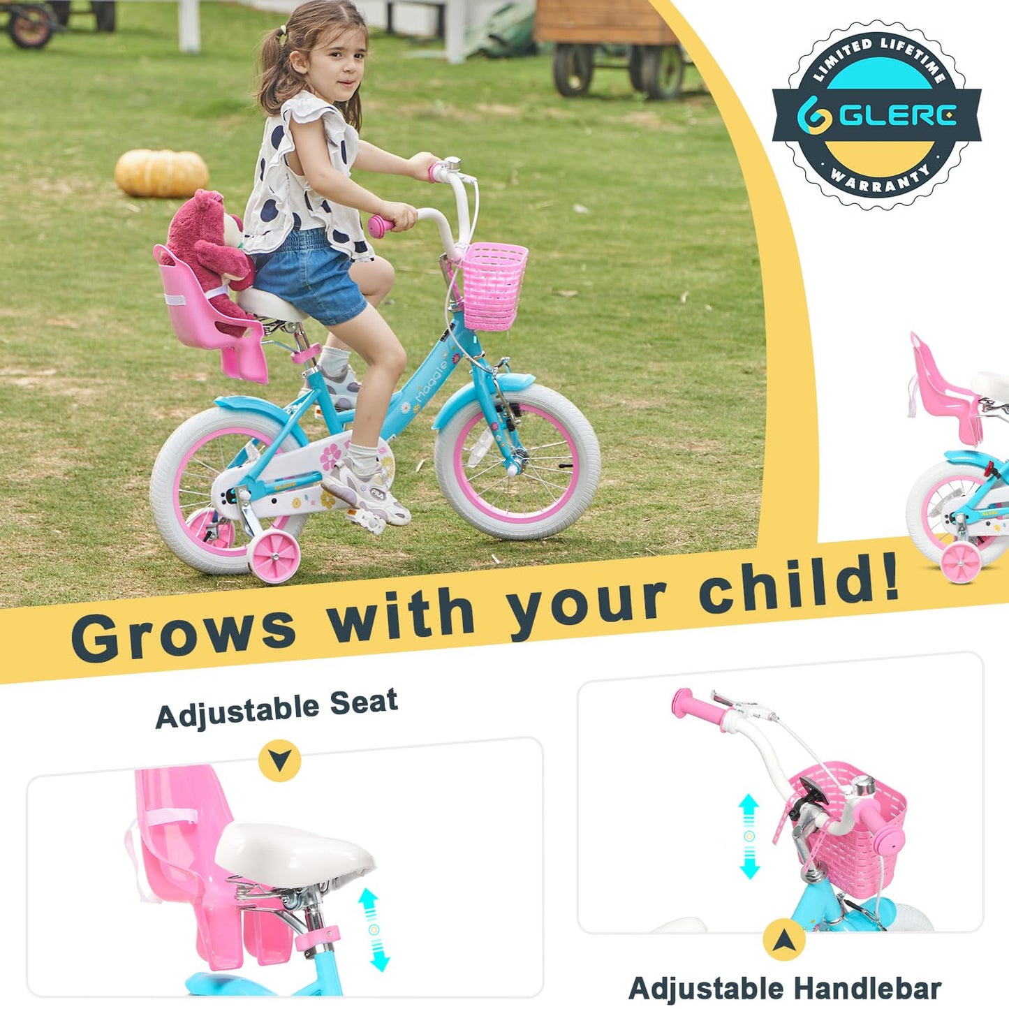 - Glerc 14 Inch Kids Bike | 3 4 5 Years Old -