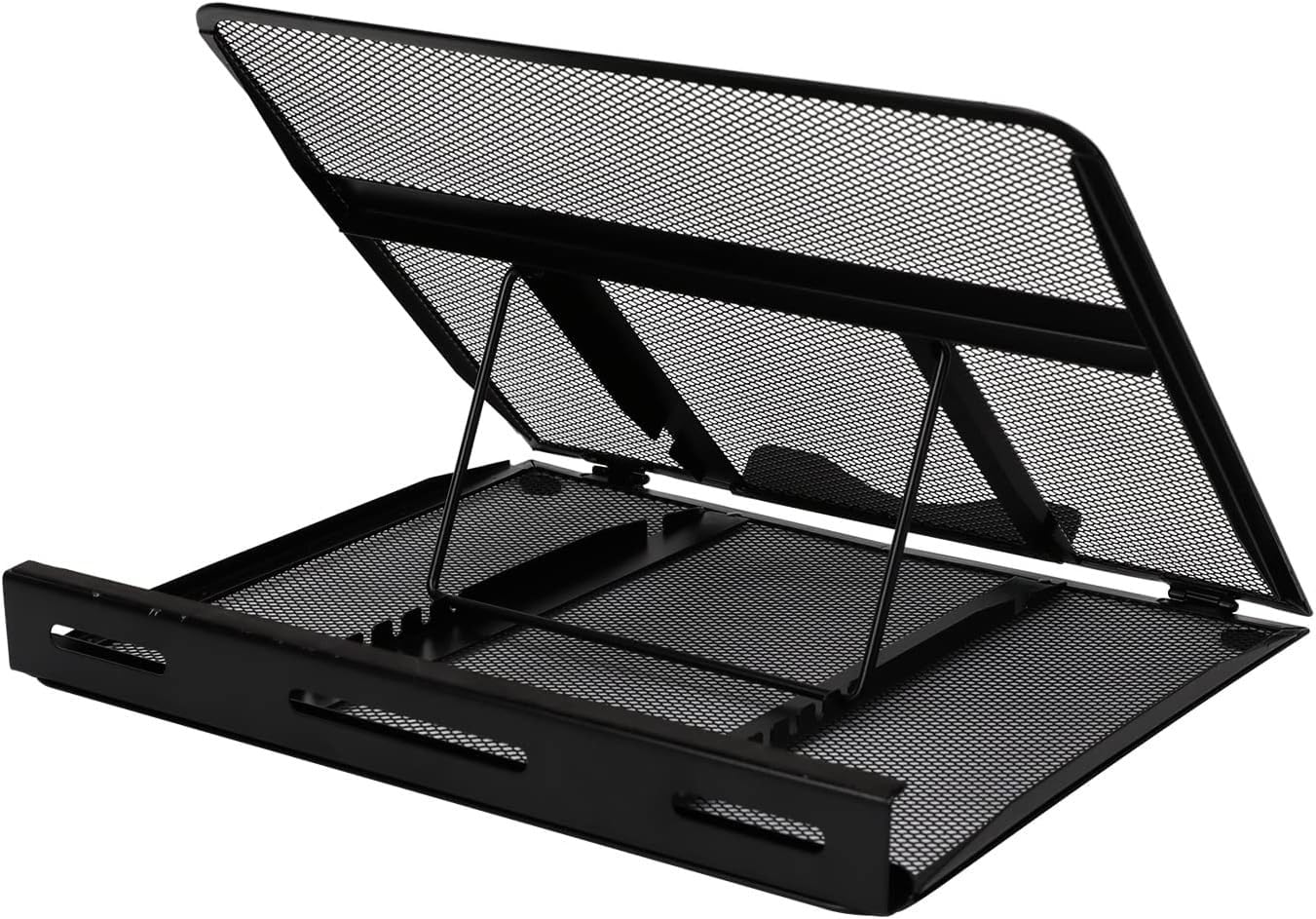 Amazon Basics Ventilated Adjustable Ergonomic Laptop Stand, 33 x 28.7 x 18.5 cm, Black