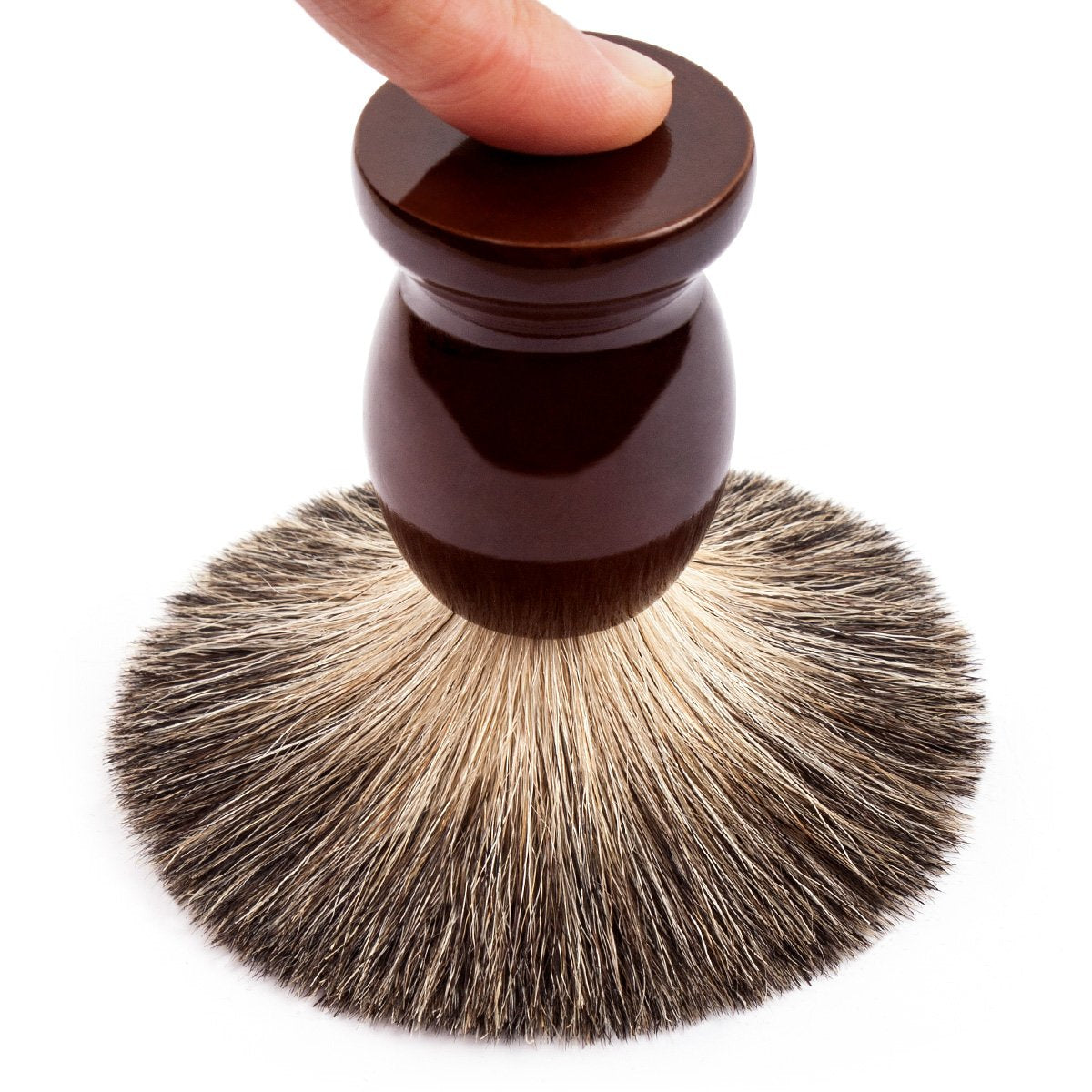 - QSHAVE 100% | Best Original Pure Badger Hair Shaving Brush | Handmade | Real Wood Base -