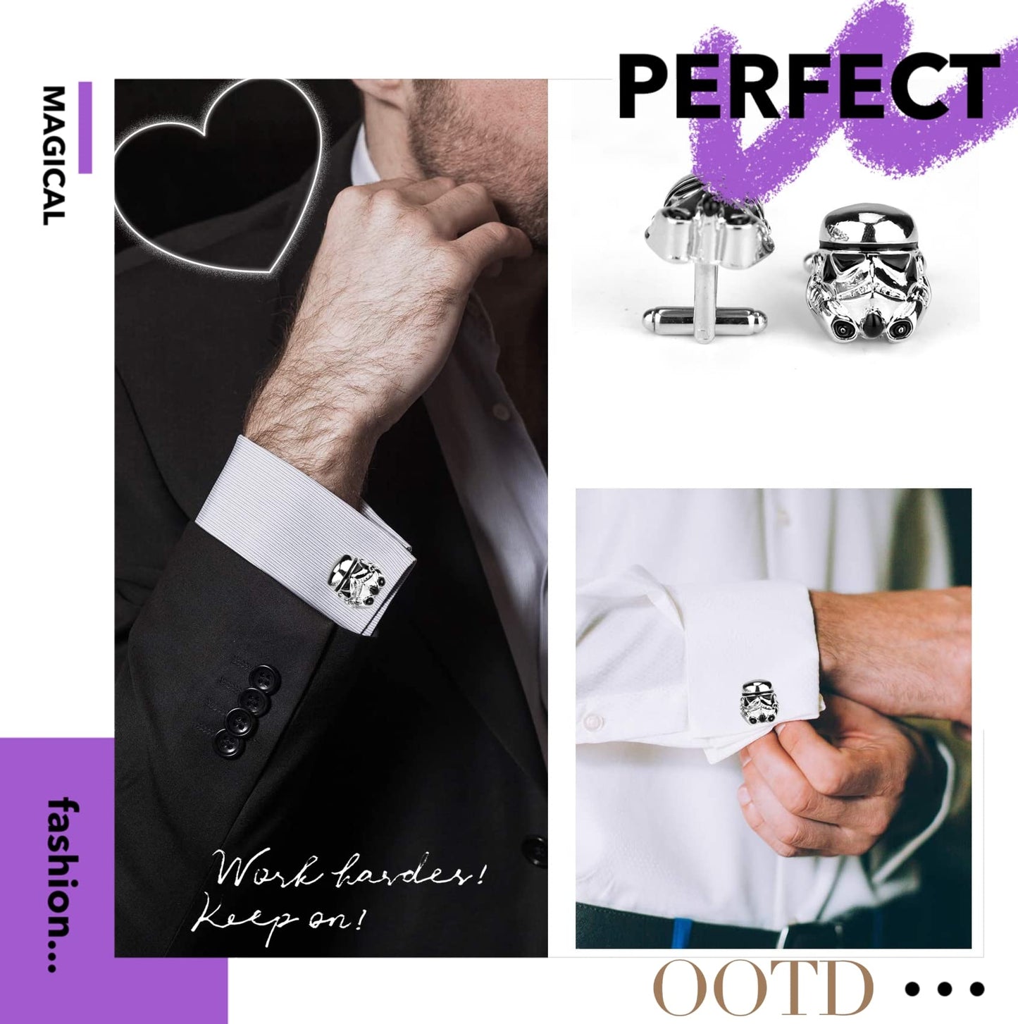 - GAUEIOUR Stormtrooper Cufflinks -