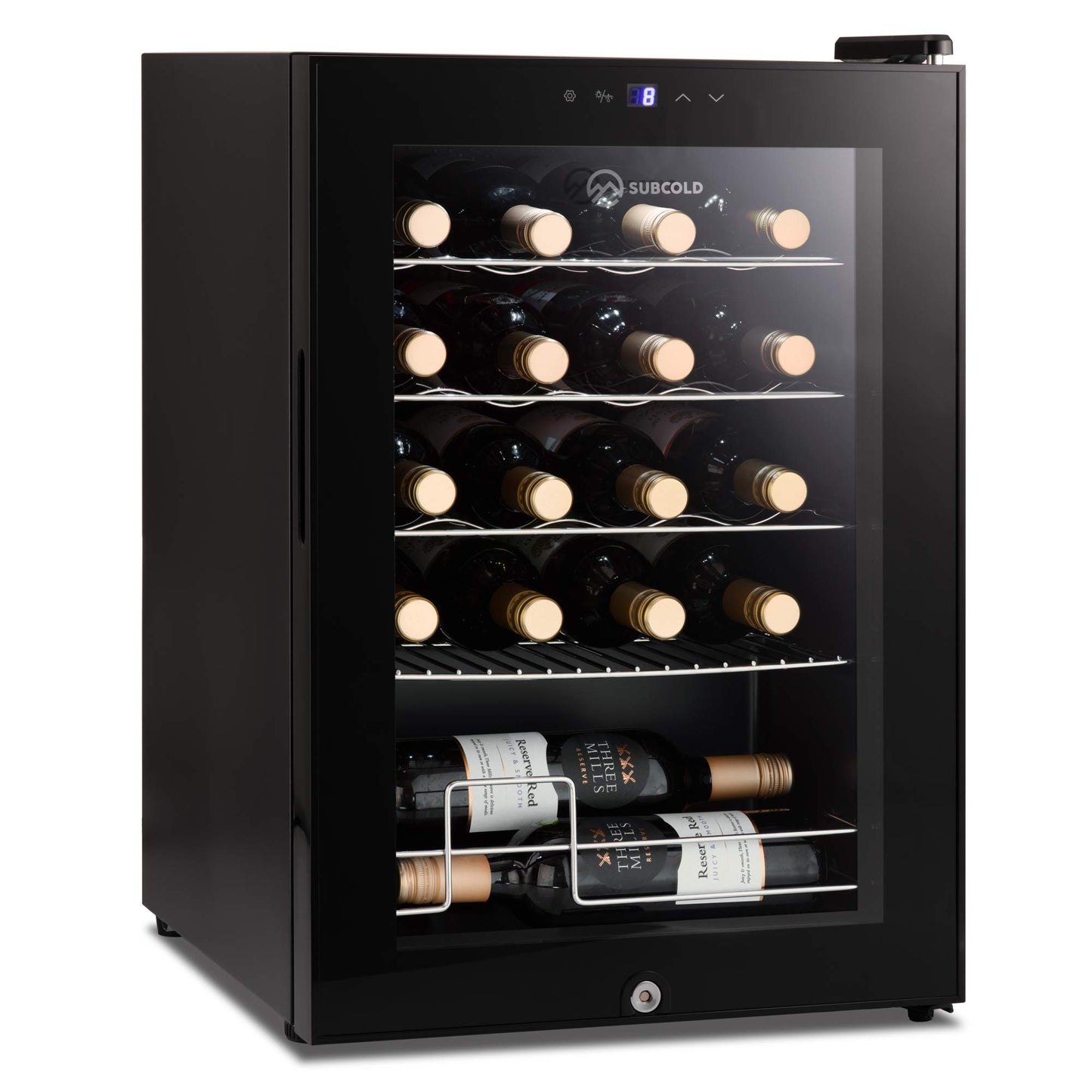 - Subcold Viva20 LED | Table-Top Wine Fridge Black | 3-18°C | 20 Bottle Capacity -