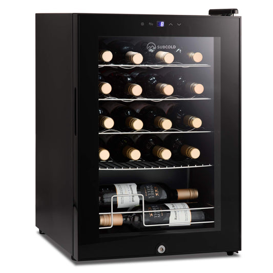 - Subcold Viva20 LED | Table-Top Wine Fridge Black | 3-18°C | 20 Bottle Capacity -