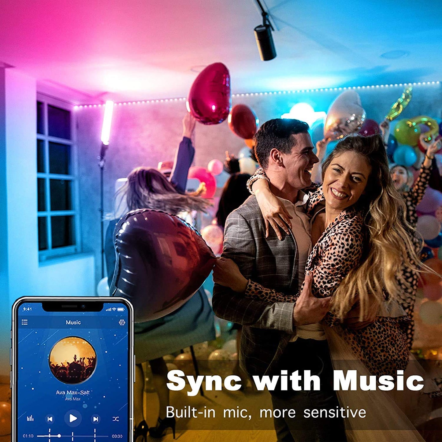 - phopollo Led Strip Light | 20m led Light Strips with Remote & App | Music Sync Mode -