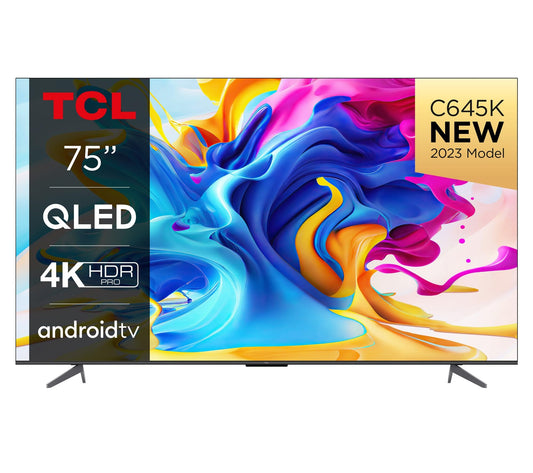 75C645K 75'' QLED 4K Ultra HD HDR Android Smart TV (Google Assistant, Freeview Play, Dolby Atmos, Dolby Vision, HDR10+, 120Hz Game Accelerator, Motion Clarity) (75'')