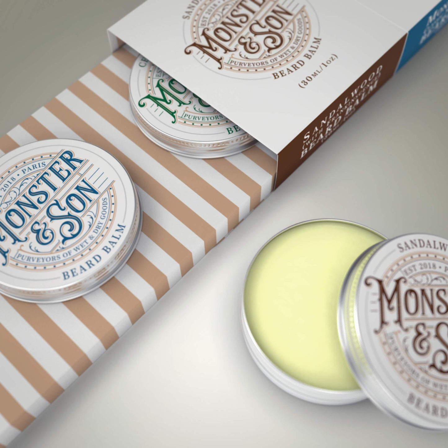 - Monster&Son Organic Beard Balm | Variety Pack x3 -