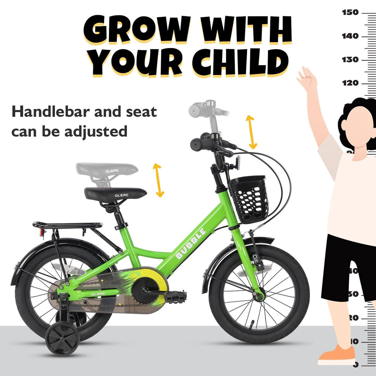 - Glerc Bubble 12 Inch Kids Bike | 1 2 3 4 Years Old -