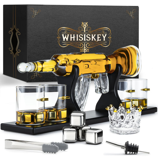 - Whisiskey – Whiskey Decanter – Rifle - 1000 ml – Whiskey Carafe Set
