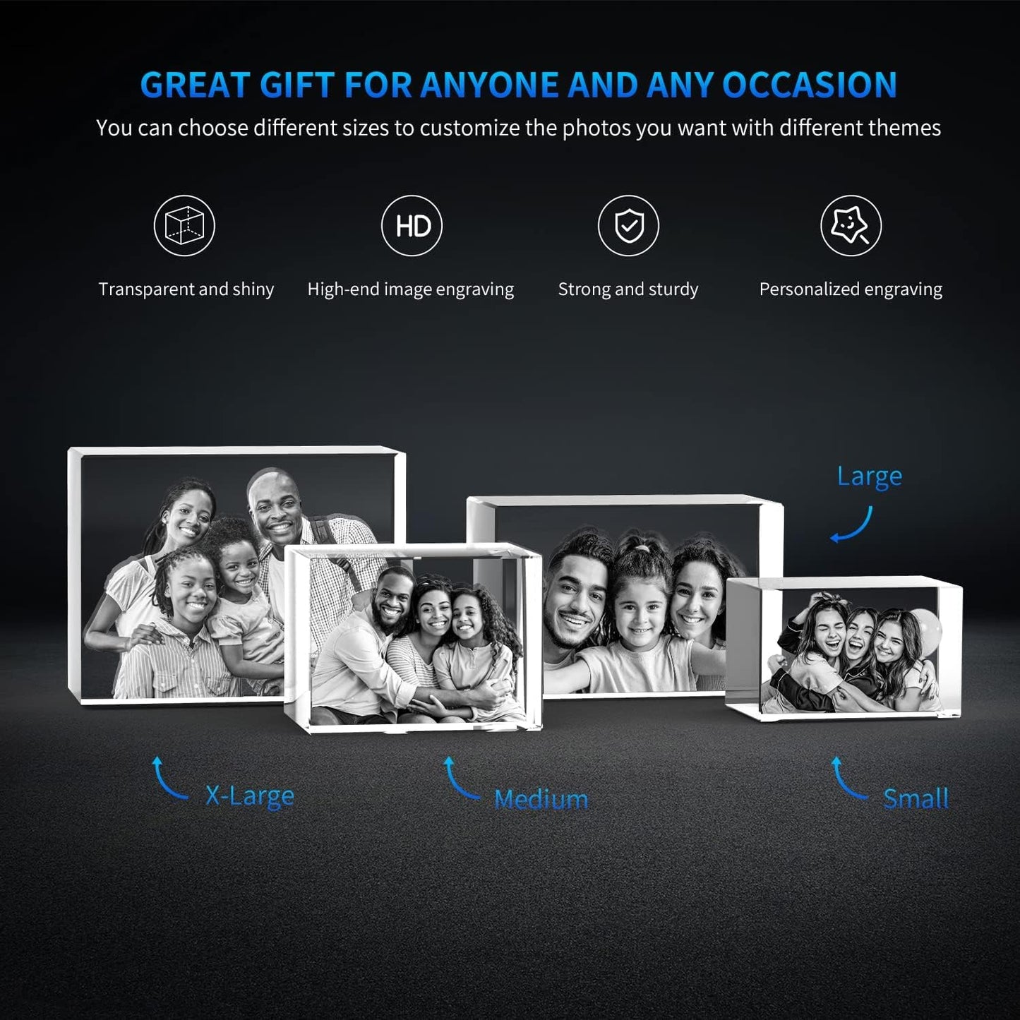 - Personalised 2D 3D Crystal Photo for Dad -