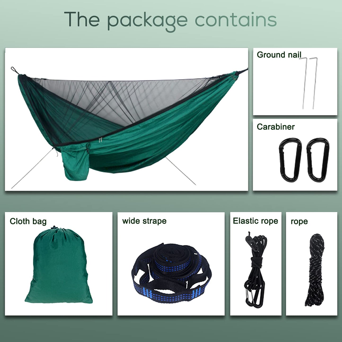 - Sendowtek Camping Hammock | Mosquito Net | Portable Hammock | Tree Straps -