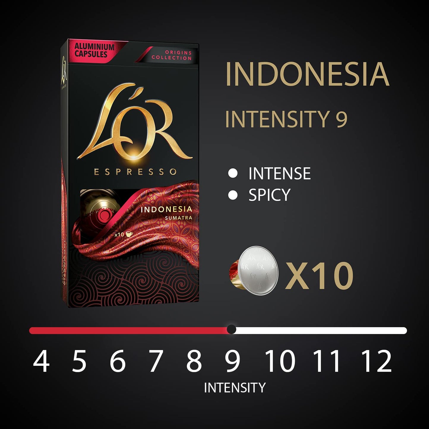 - L’OR Origins Espresso Coffee Variety Bundle – Nespresso®* Alluminium Capsules | 10 Packs of 10 pods -