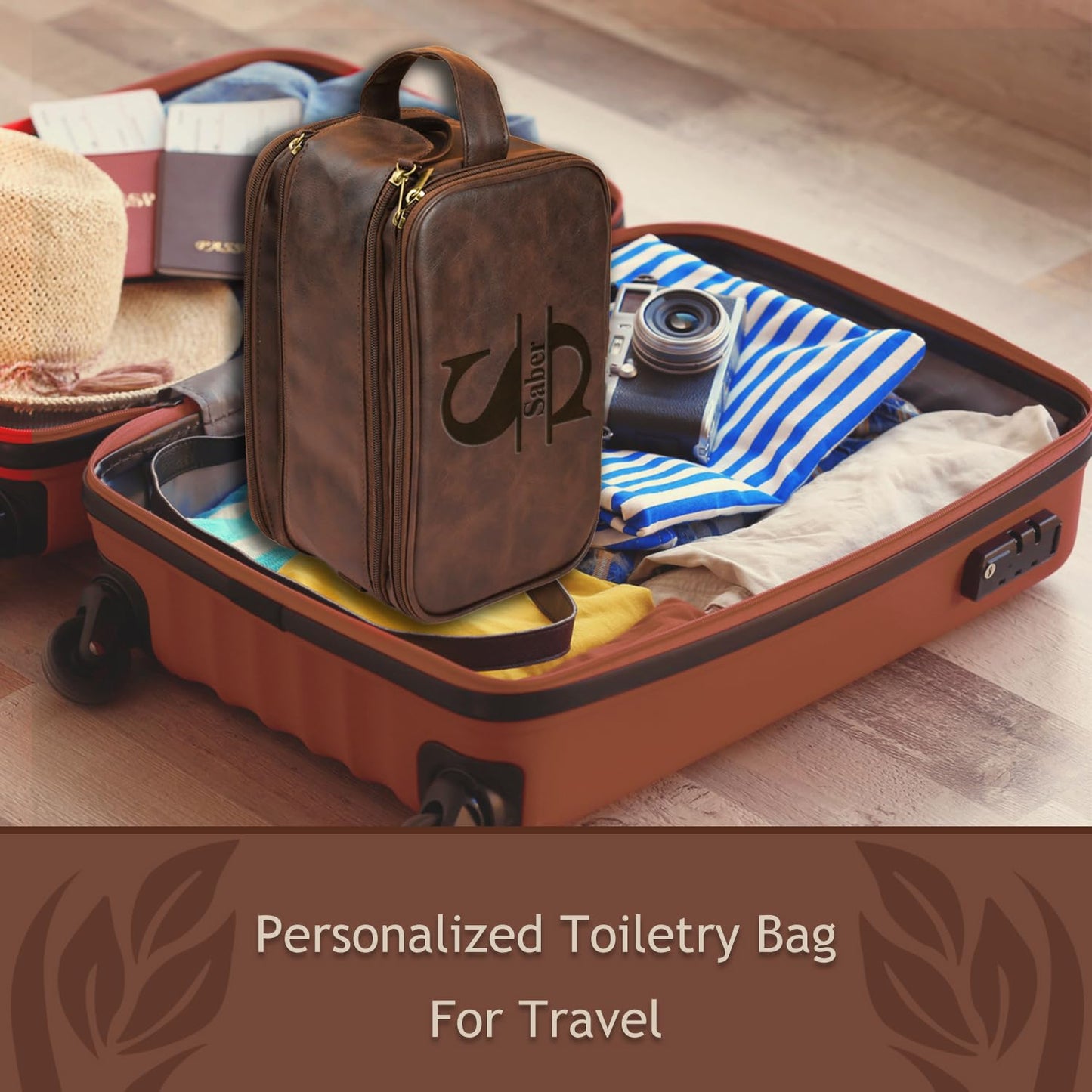 - Personalized Toiletry Bag for Men | Custom Name Toiletry Bag | Gift For Dad Or Husband -