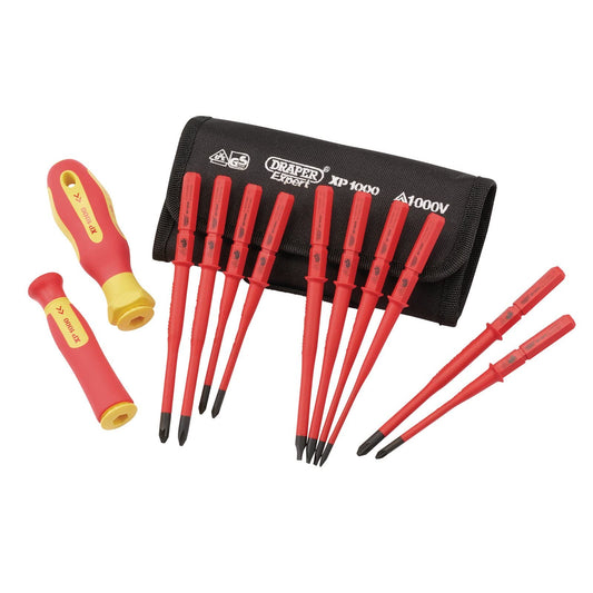 - Draper 70867 XP1000 VDE Extra Slim Interchangeable Screwdriver Set (12 Piece) -