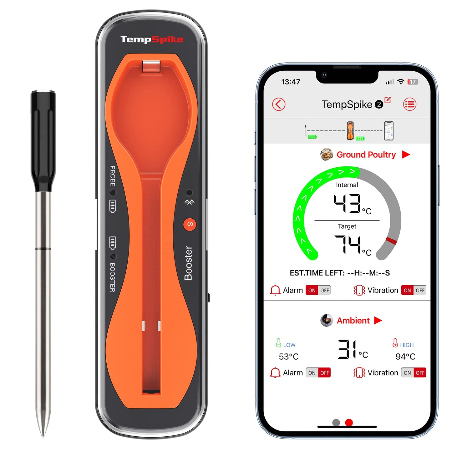 - ThermoPro TempSpike 150m Range Truly Wireless Meat Thermometer | Bluetooth Meat Thermometer -