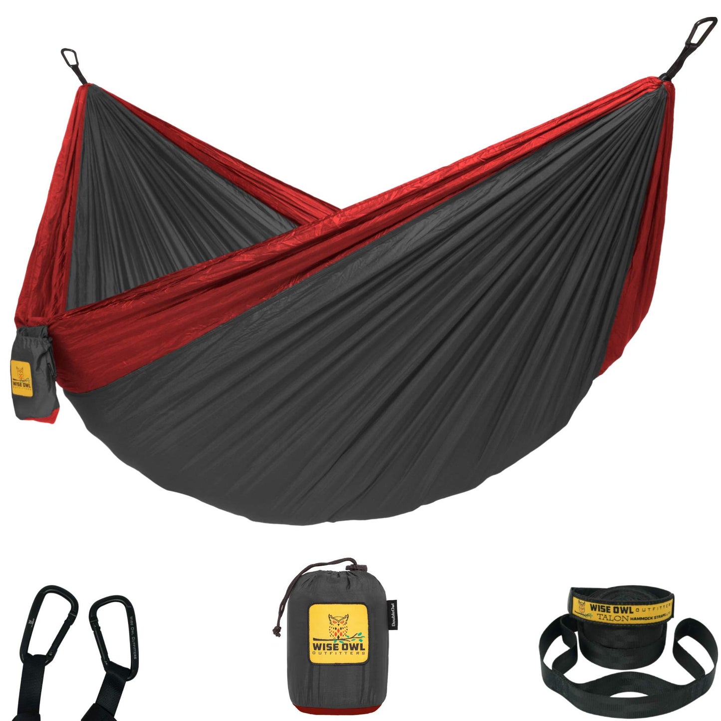 - Wise Owl Outfitters Camping Hammock - Single or Double Sized Indoor & Outdoor Hammocks