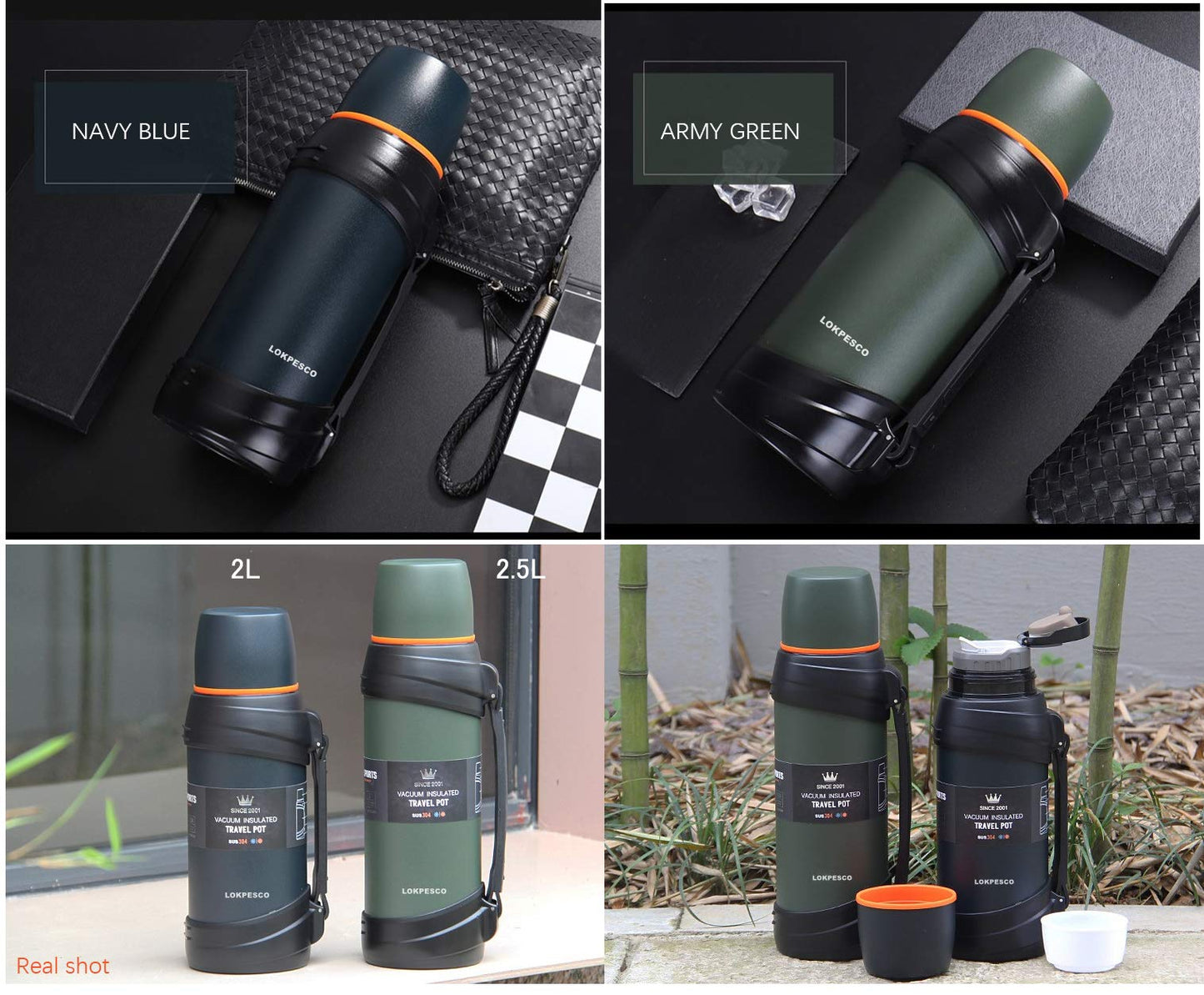 - LOKPESCO Large Coffee Flask | Hot and Cold Drinks | 2L/70oz -