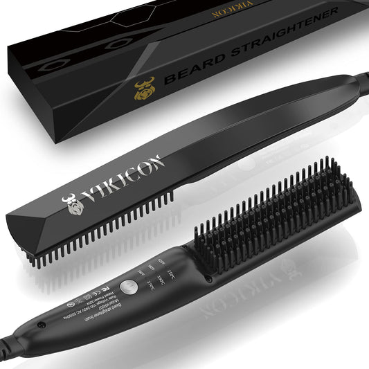 - VIKICON Beard Straightener, 30s Quick Heated Beard Brush -