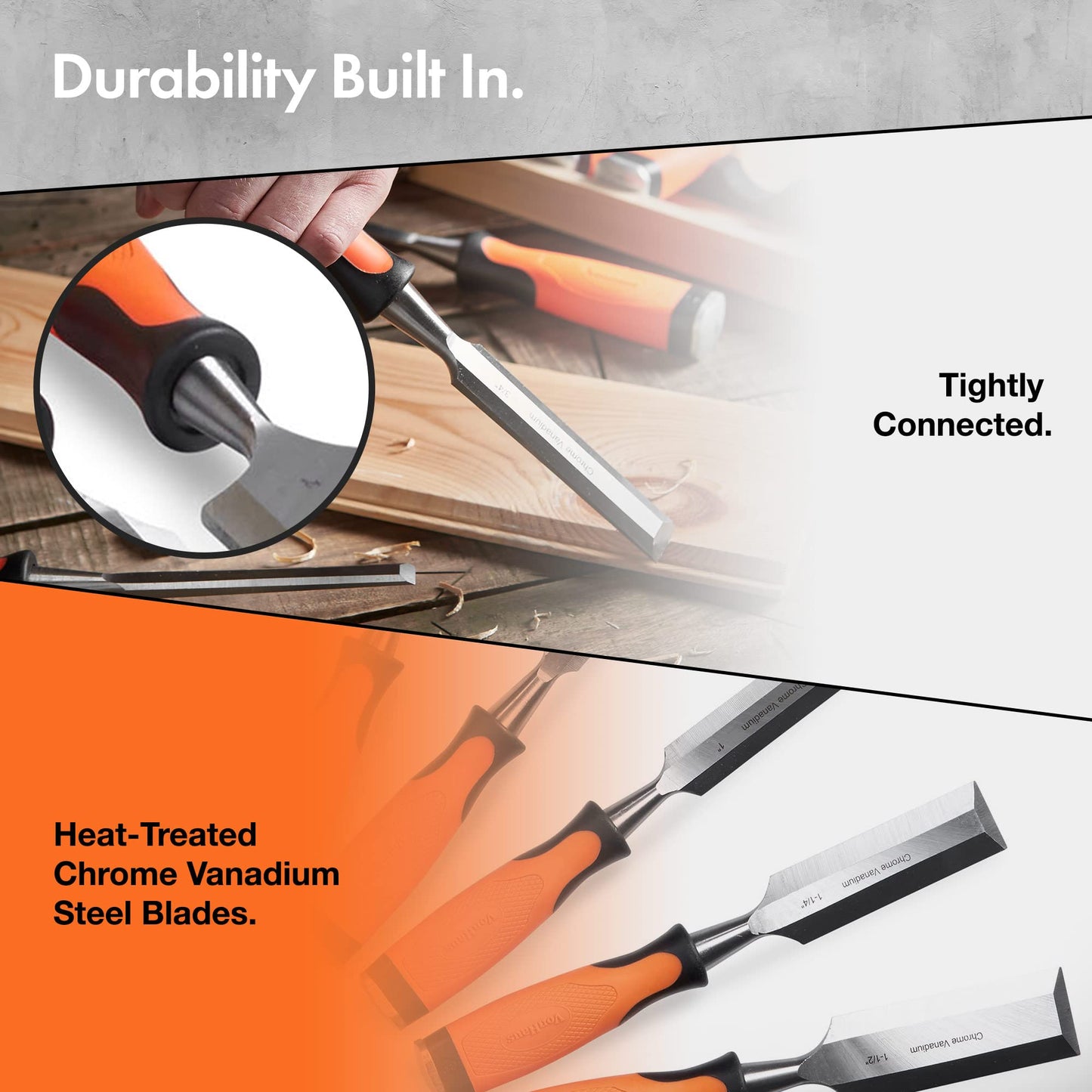 - VonHaus Chisel Set - 10pcs Woodworking Tools Set - Wood Carving Tools - Wood Chisel Set