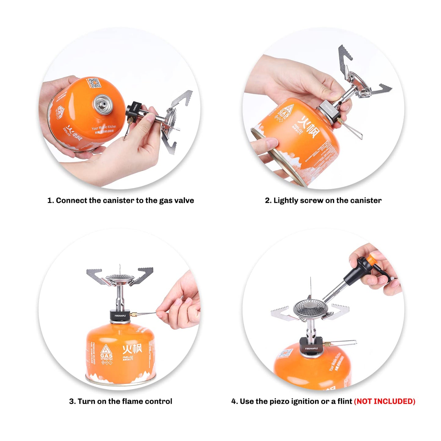 - Fire-Maple Buzz Compact Camping Gas Stove | 3100W Mini Pocket Backpacking Cooking Folding Burner -