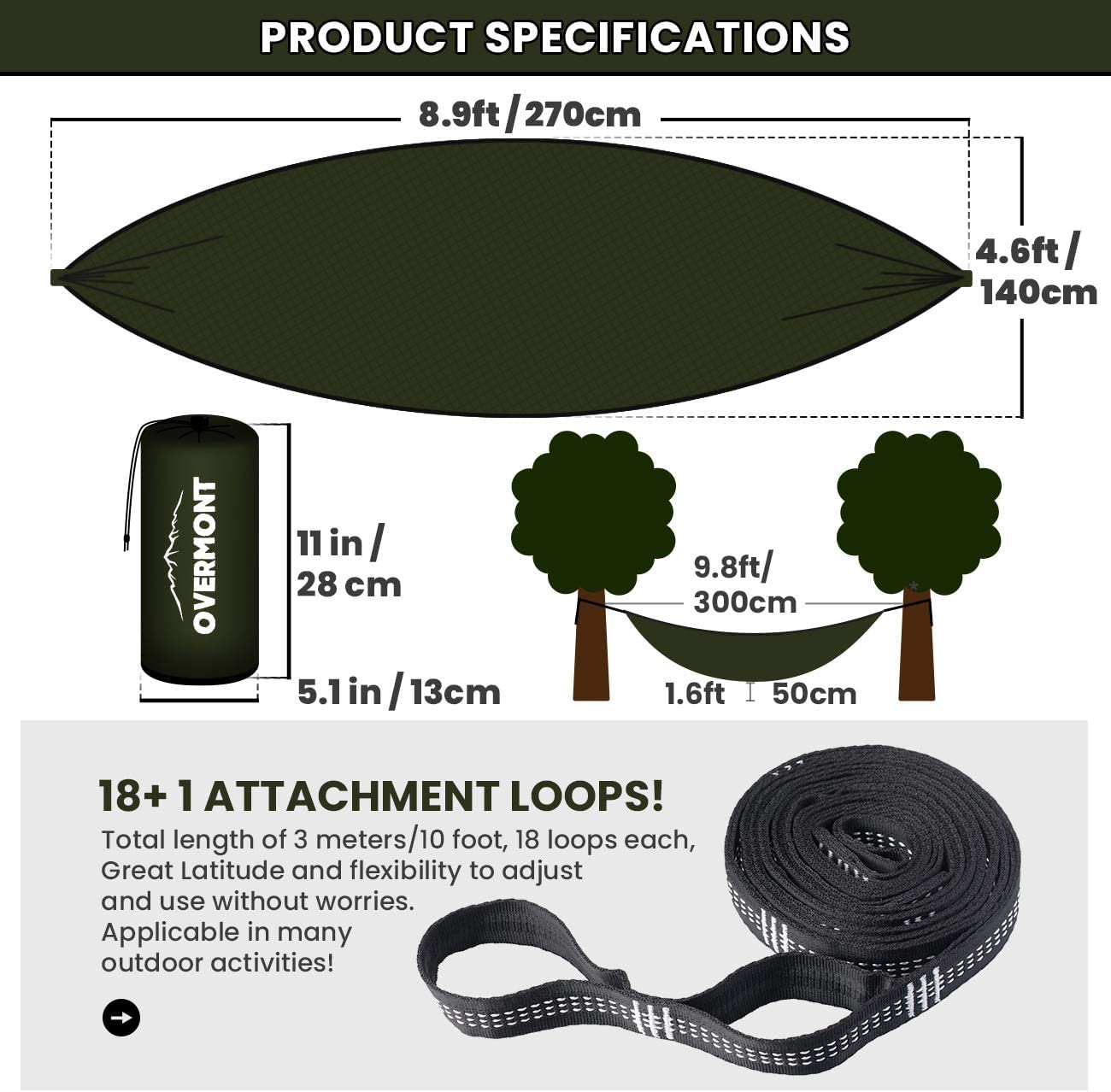 - Overmont Camping Hammock | Mosquito Net | Ultralight 210T Double Layer Nylon -