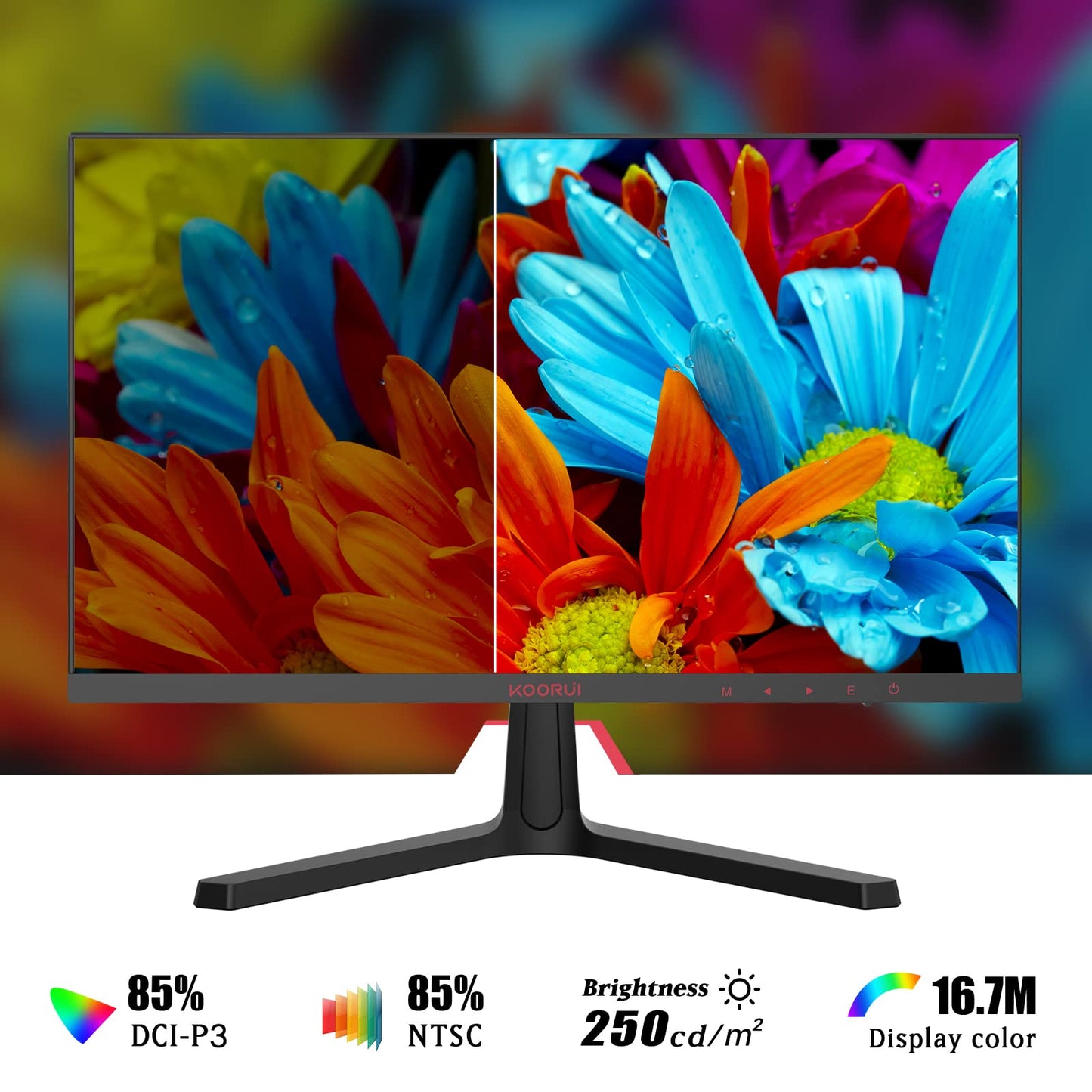 - KOORUI 24 Inch Computer Monitor | FHD 1080P Gaming Monitor | 165Hz VA 1ms | AdaptiveSync Technology | Ultra-Thin LED Monitor -