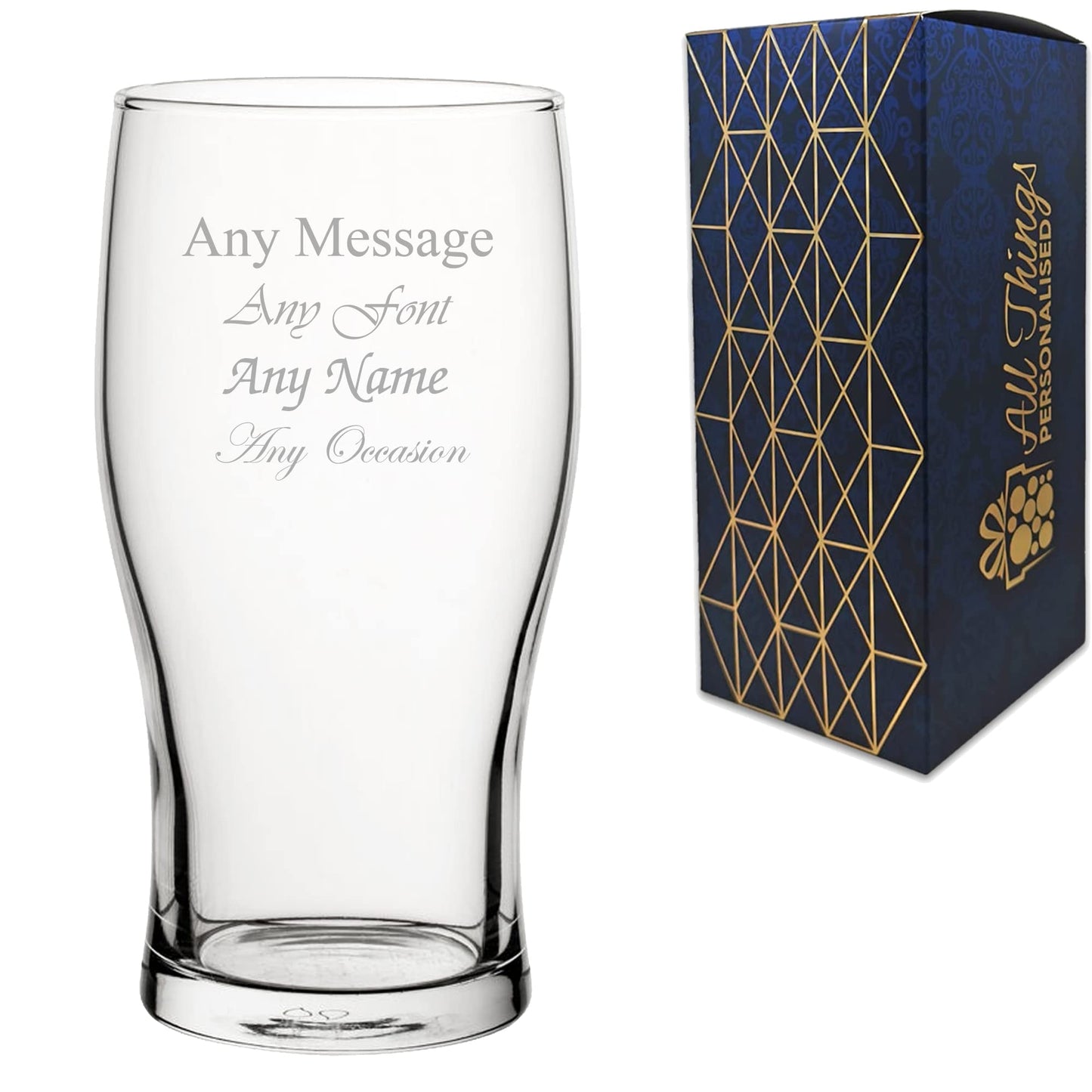 - Personalised Engraved Pint Glass -