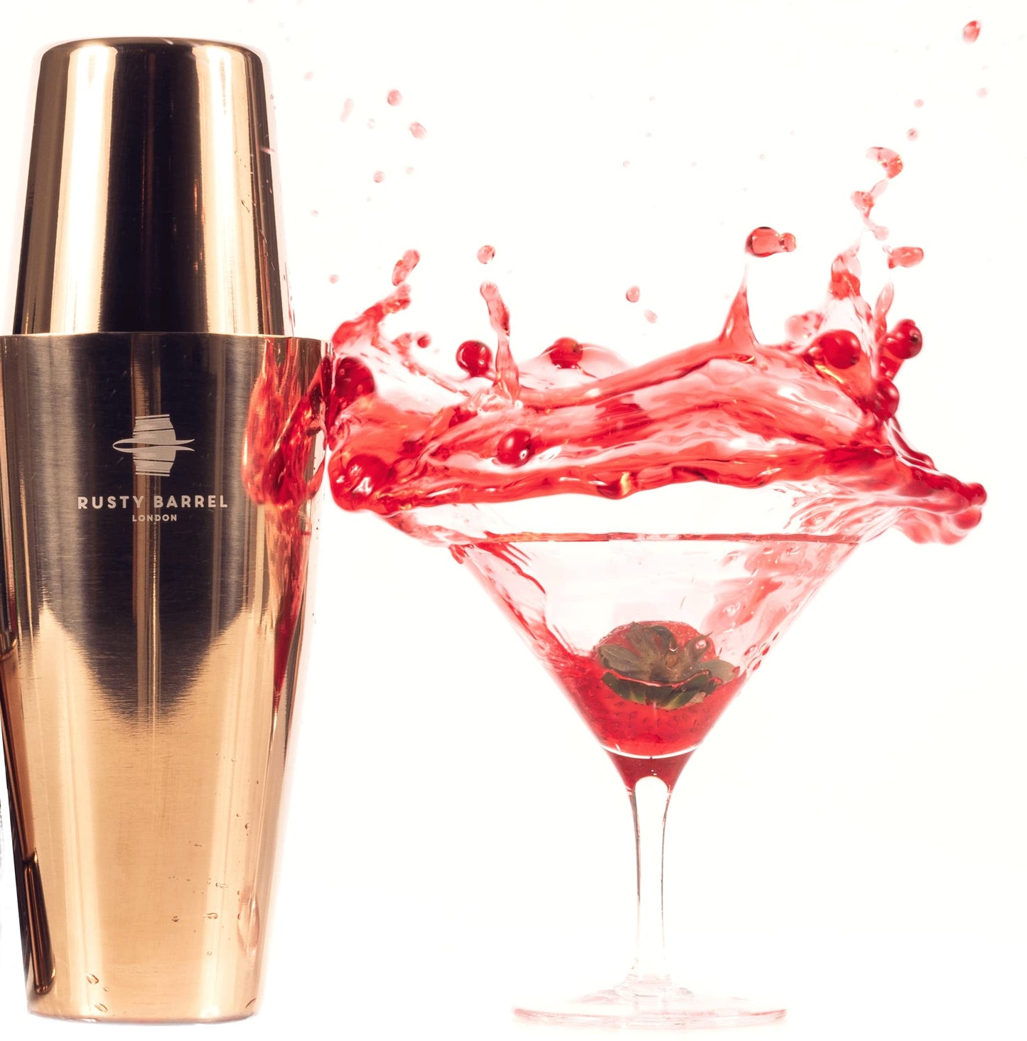 - Rusty Barrel Belgravia Cocktail Making Set | Cocktail Gift Set in Copper with Stainless Steel Boston Shaker -