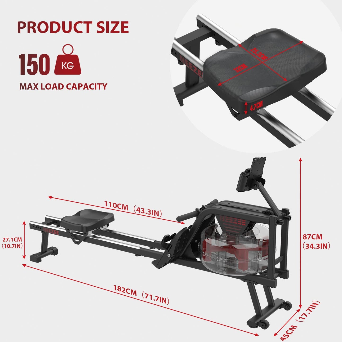 - Neezee Rowing Machine | Rower Machine for Home Gym -
