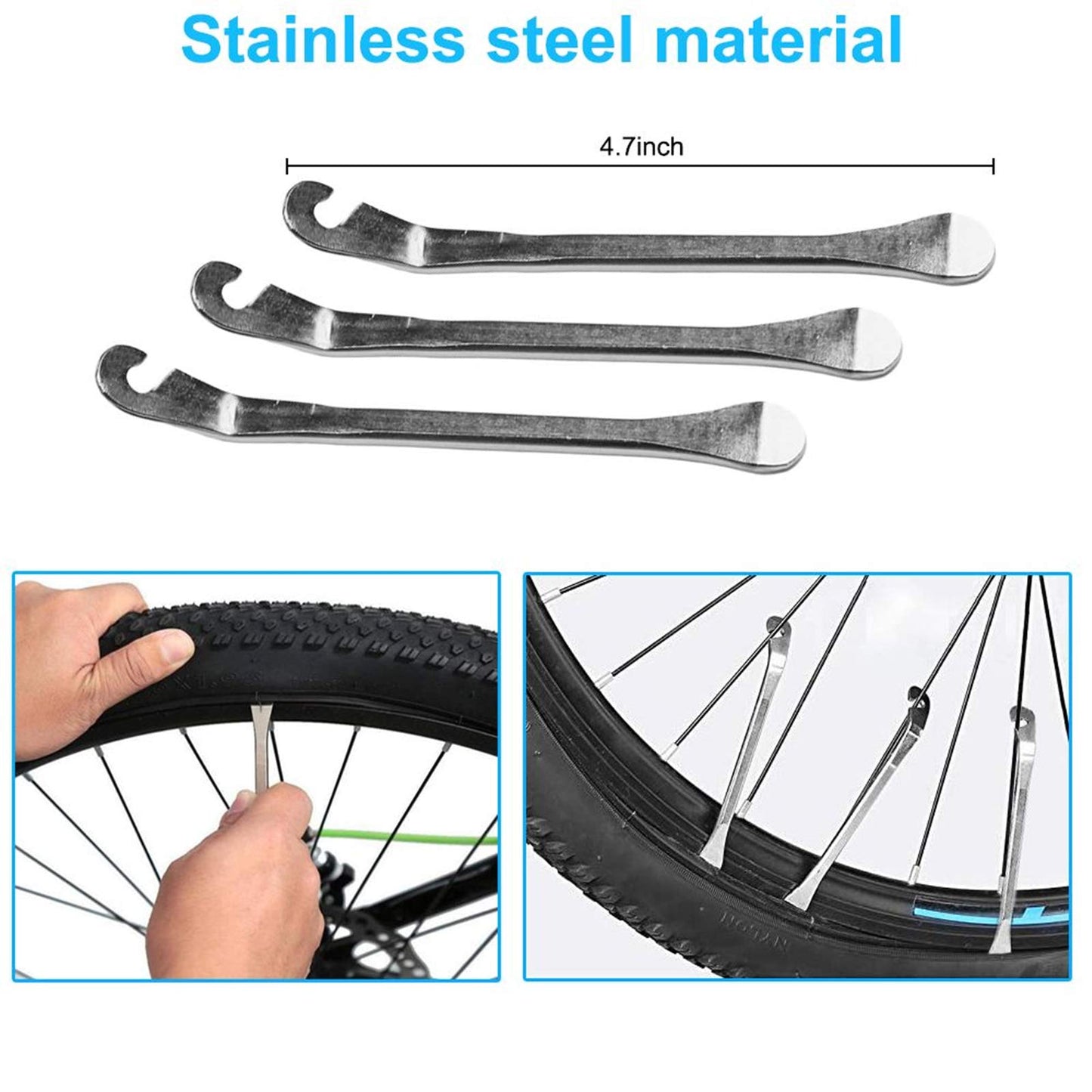 CHUMXINY Bike Repair Kit, Bike Tire Repair Tool Kit Contains 16-in-1 Tool, 120Psi Mini Bicycle Pump, Bicycle Tire Patch Kit, Used for Mountain Bike and Road Bike.