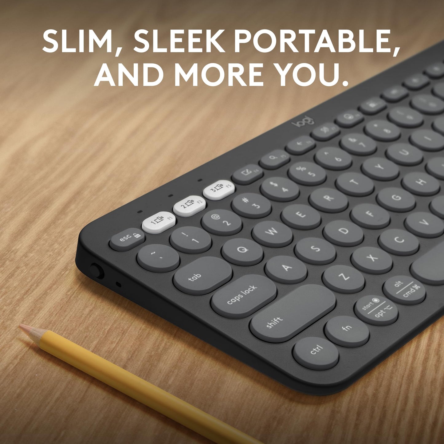 - Logitech Pebble Keys 2 K380s | Multi-Device Bluetooth Wireless Keyboard | Customisable Shortcuts -
