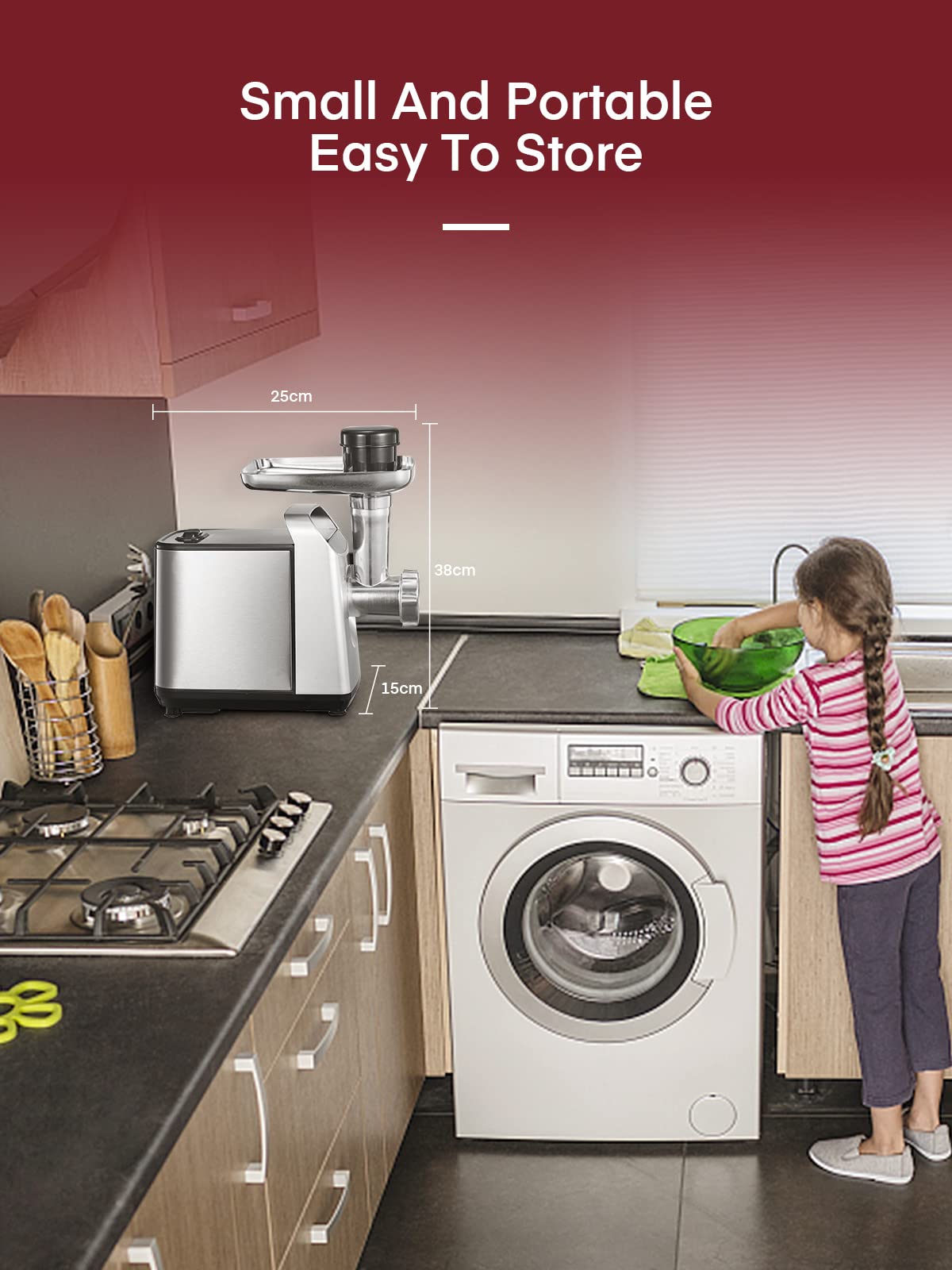 - Electric Meat Mincer Grinder | Stainless Steel 3 in 1 Meat Grinder & Sausage Stuffer -