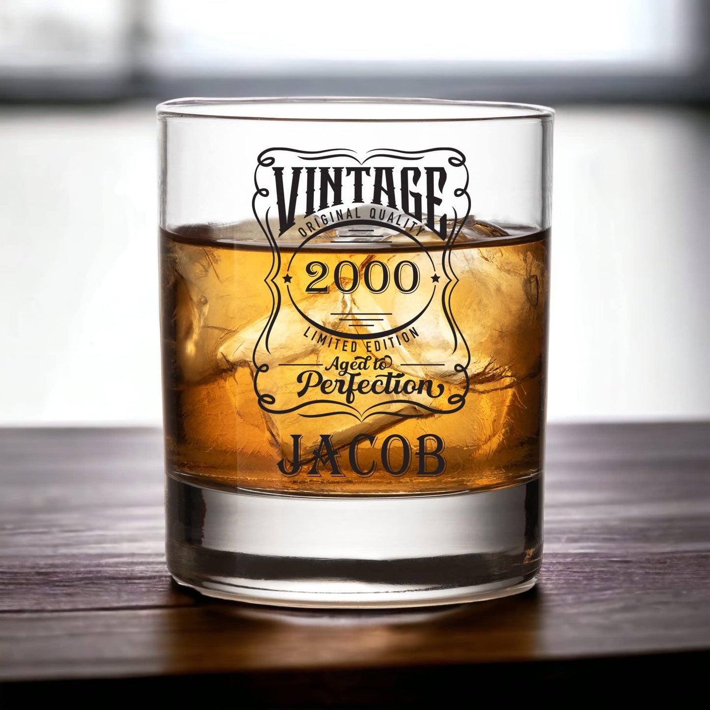 - ukgiftstoreonline Personalised Vintage Birthday Whiskey Glass -