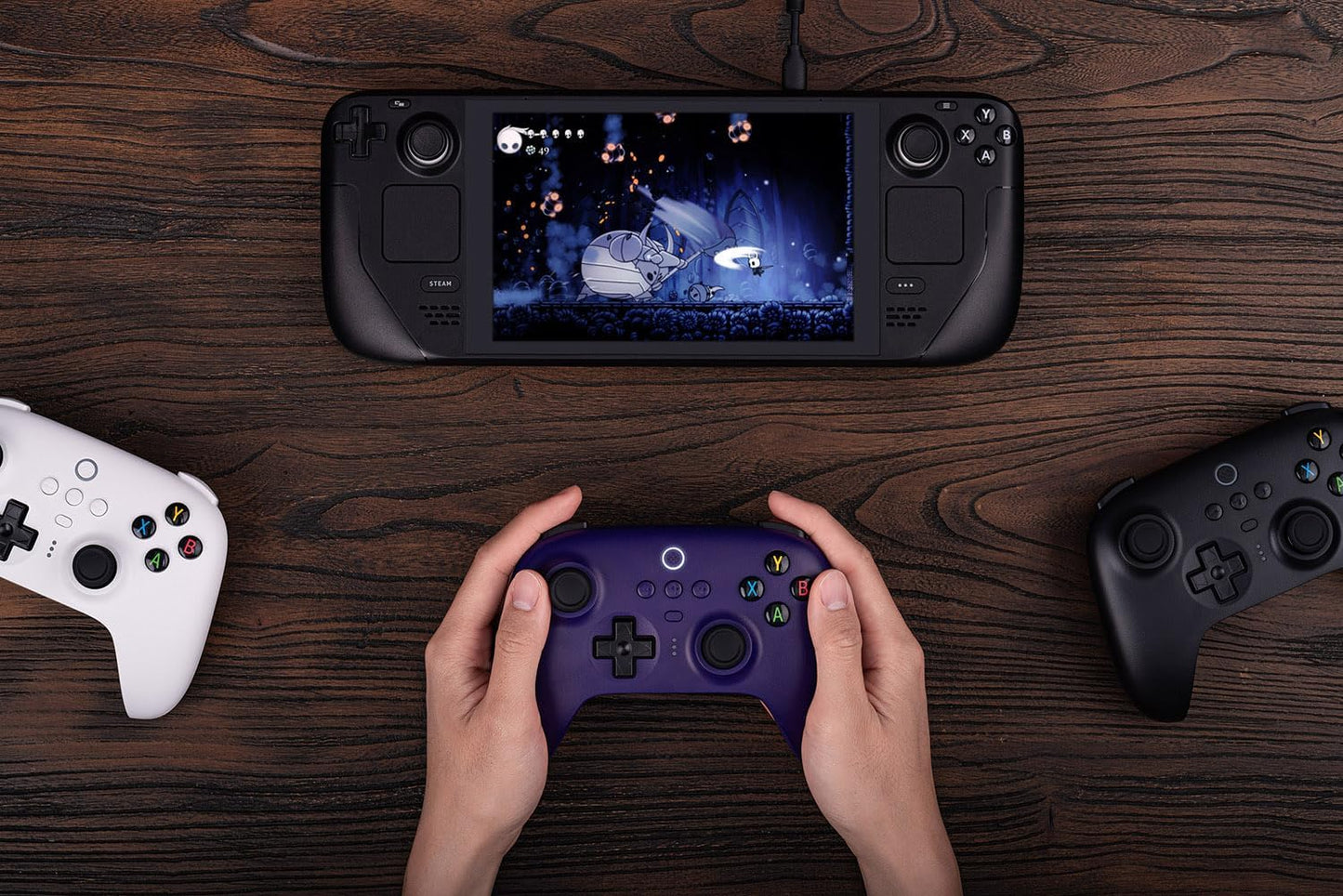 8Bitdo Ultimate 2.4G Wireless Controller, Hall Effect Joystick Update, Gaming Controller with Charging Dock for PC, Android, Steam Deck & Apple (Purple)