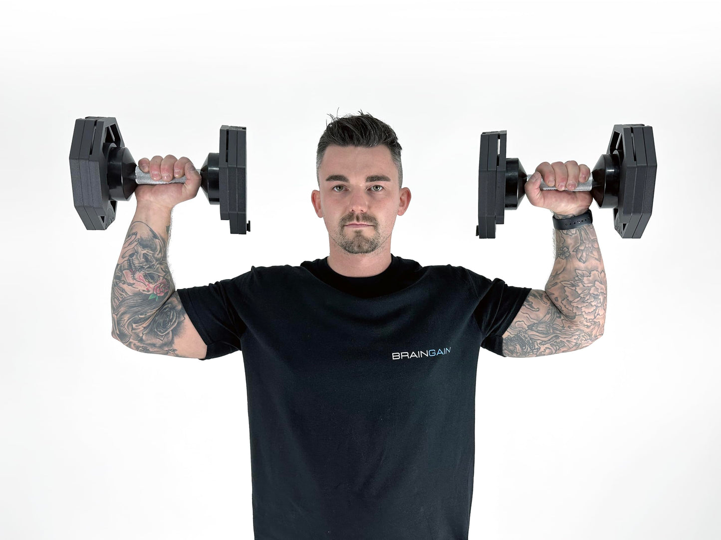 BRAINGAIN 16-in-1 40kg Octagon Adjustable Dumbbells PAIR Weight Set Affordable Dumbbells Adjustable Weights Space Saver Dumbbells for Home 2x 40KG (80kg total)