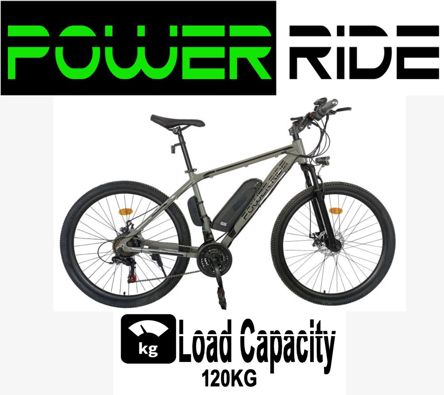 - Power-Ride EAGLE Electric Bike Powerful 250W Motor | 27.5" Wheel | 19" Aluminum Frame -