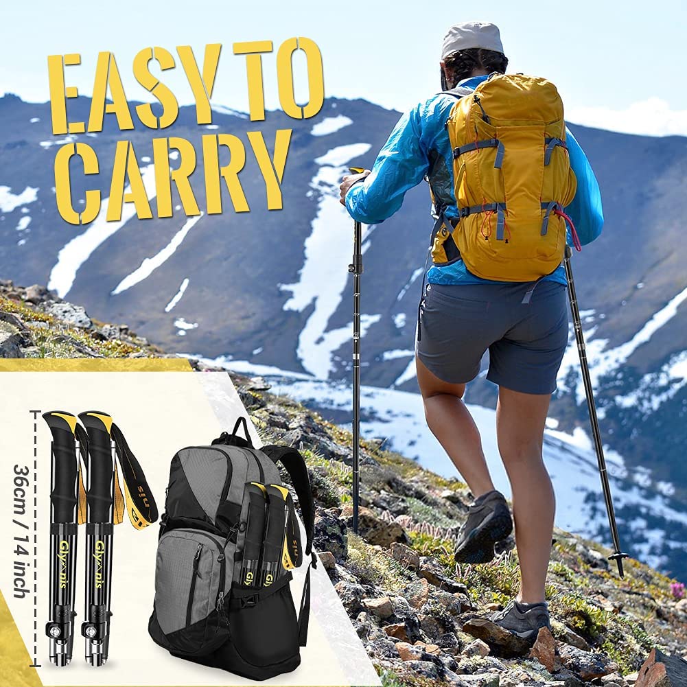 - Glymnis Walking Poles | 2 Pack | Collapsible Walking Poles -