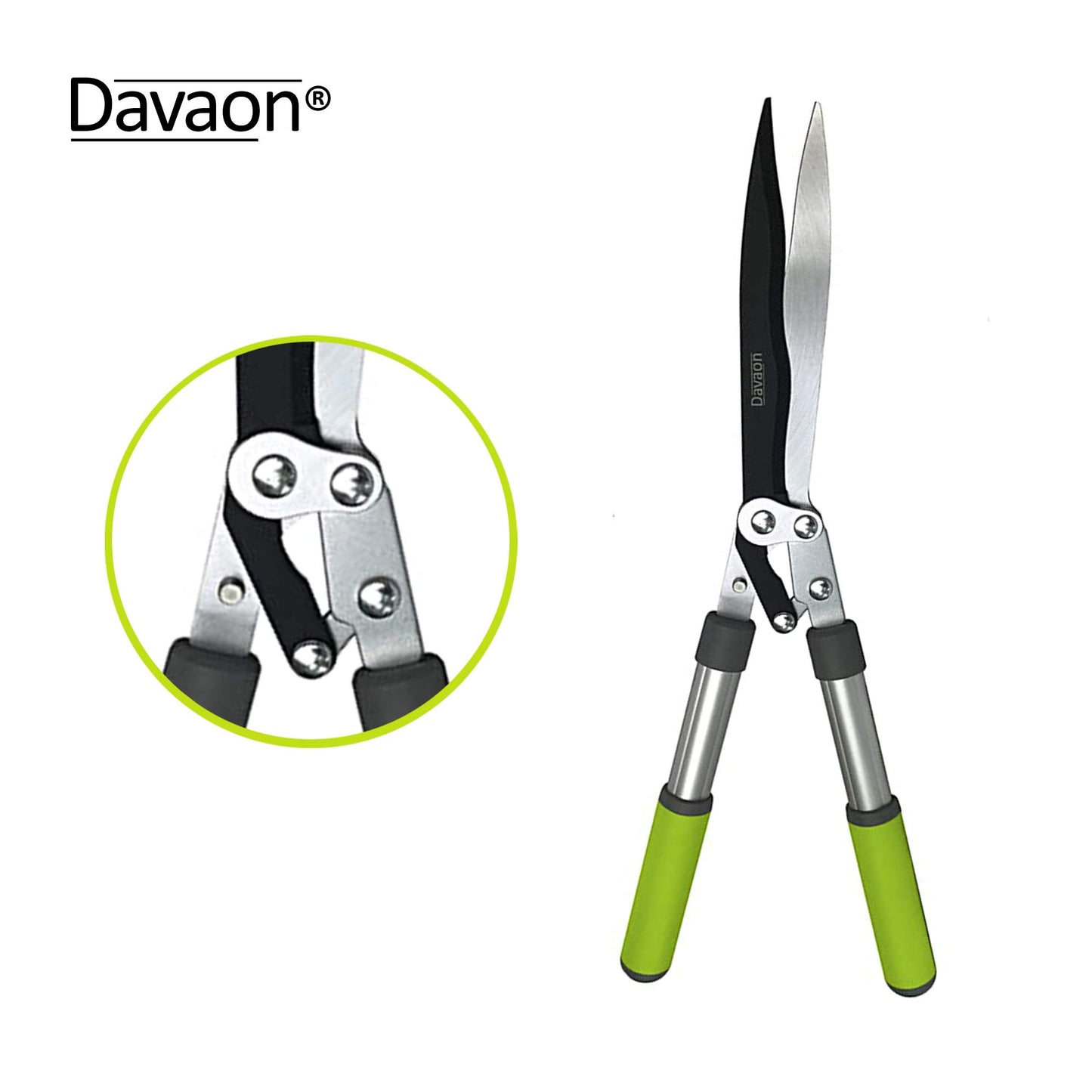 Classic Hedge Shears for Gardening - Classic Garden Shears with Handles, Anti-Slip Grip and Premium Rust-Resistant Steel, Best Gardening Tool for Hedges, Shrubs and Bushes, Davaon Pro
