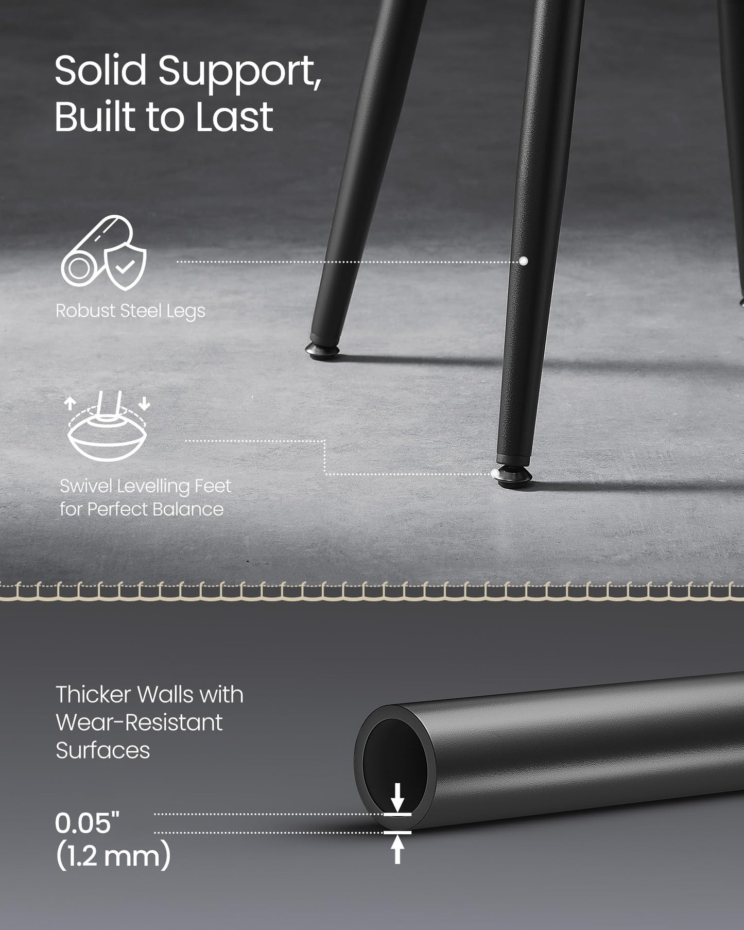 - VASAGLE EKHO Collection - Bar Stools Set of 2 -