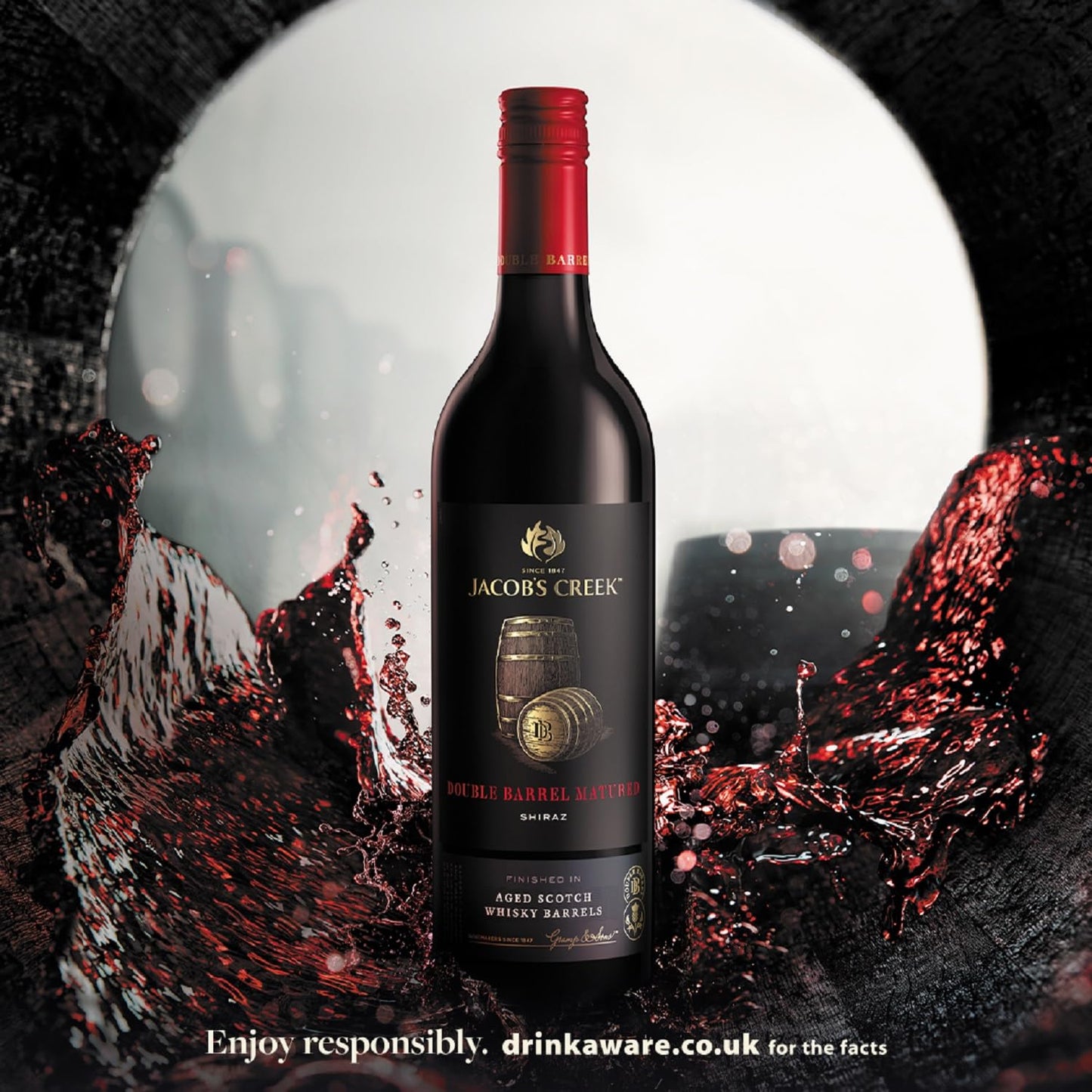 - Jacob's Creek Double Barrel Matured Shiraz Red Wine | 75 cl -