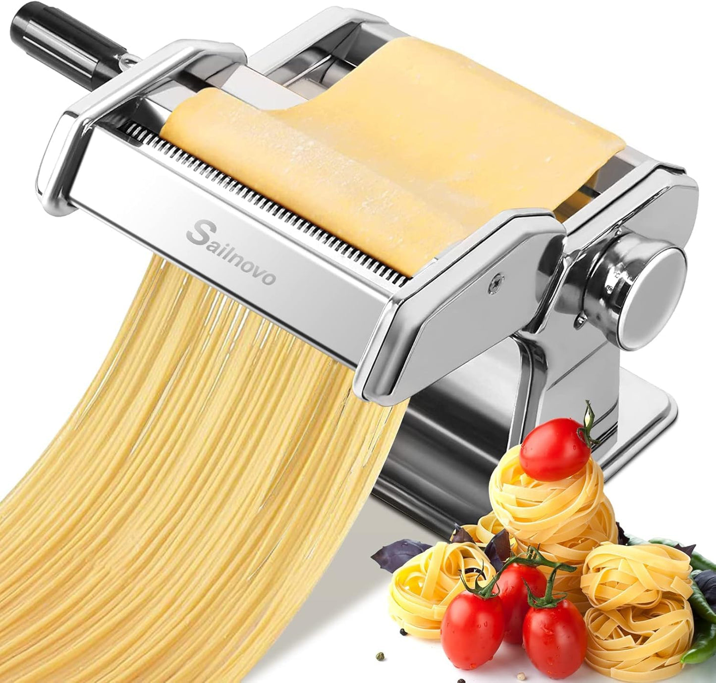 - Pasta Machine | 150 Roller Manual Pasta Makers with 7 Adjustable Thickness Setting -