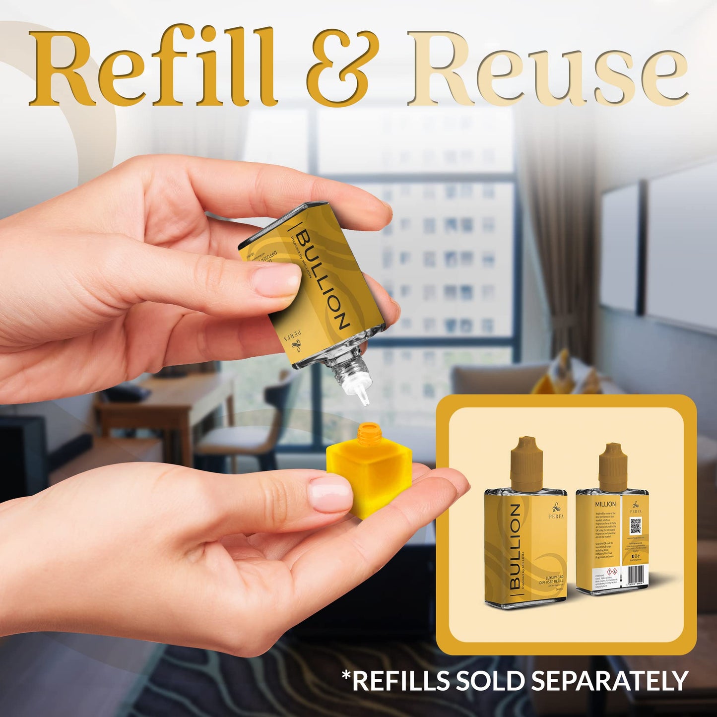 - One Million Car Air Freshener for Men | Car Scents Air Freshener with Vent Clip | Strong Car Perfume Air Freshener with Odour Eliminating Technology | Long Lasting Car Air Freshener -