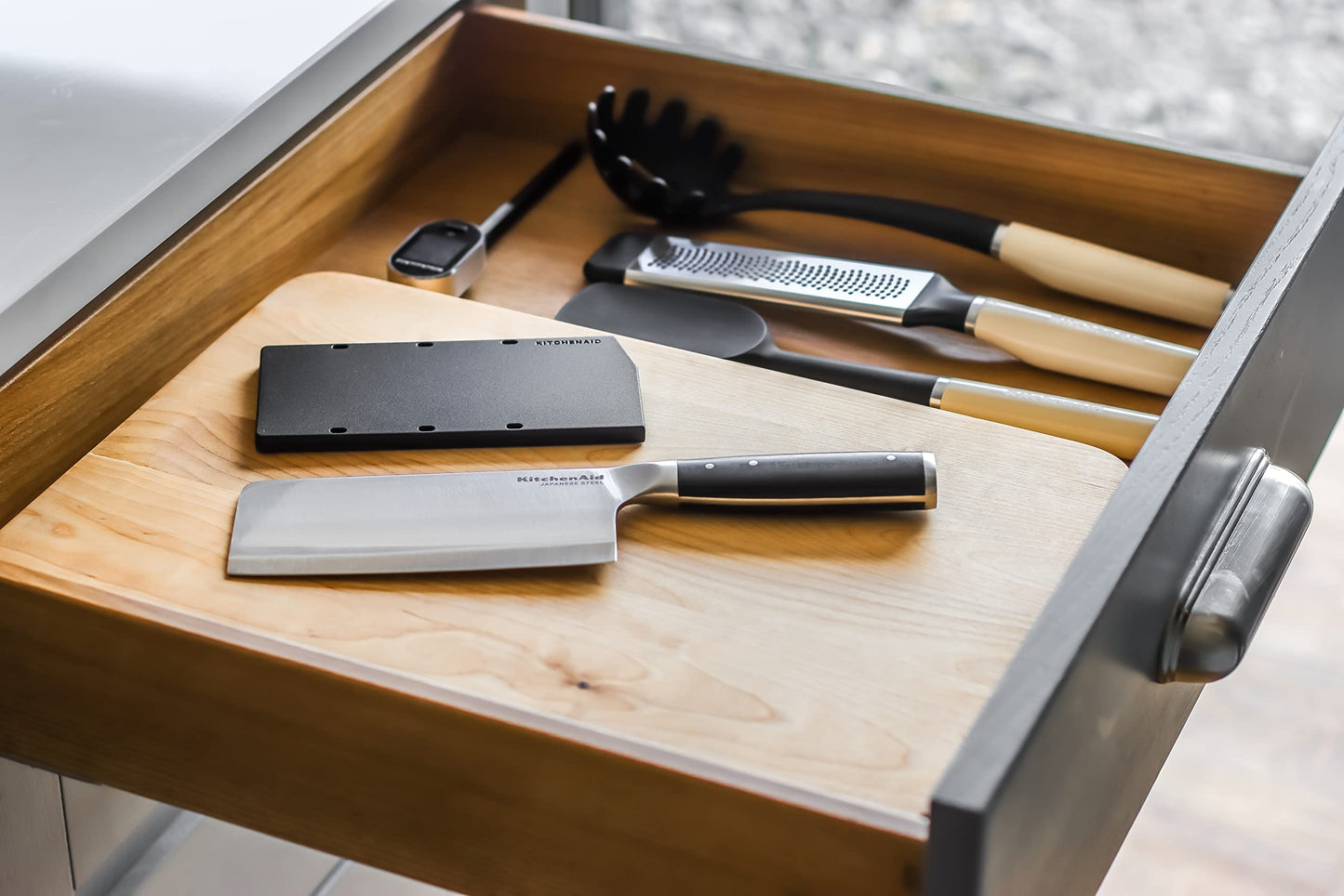 - KitchenAid Kitchen Knife | Meat and Vegetable Cleaver | Japanese Steel -