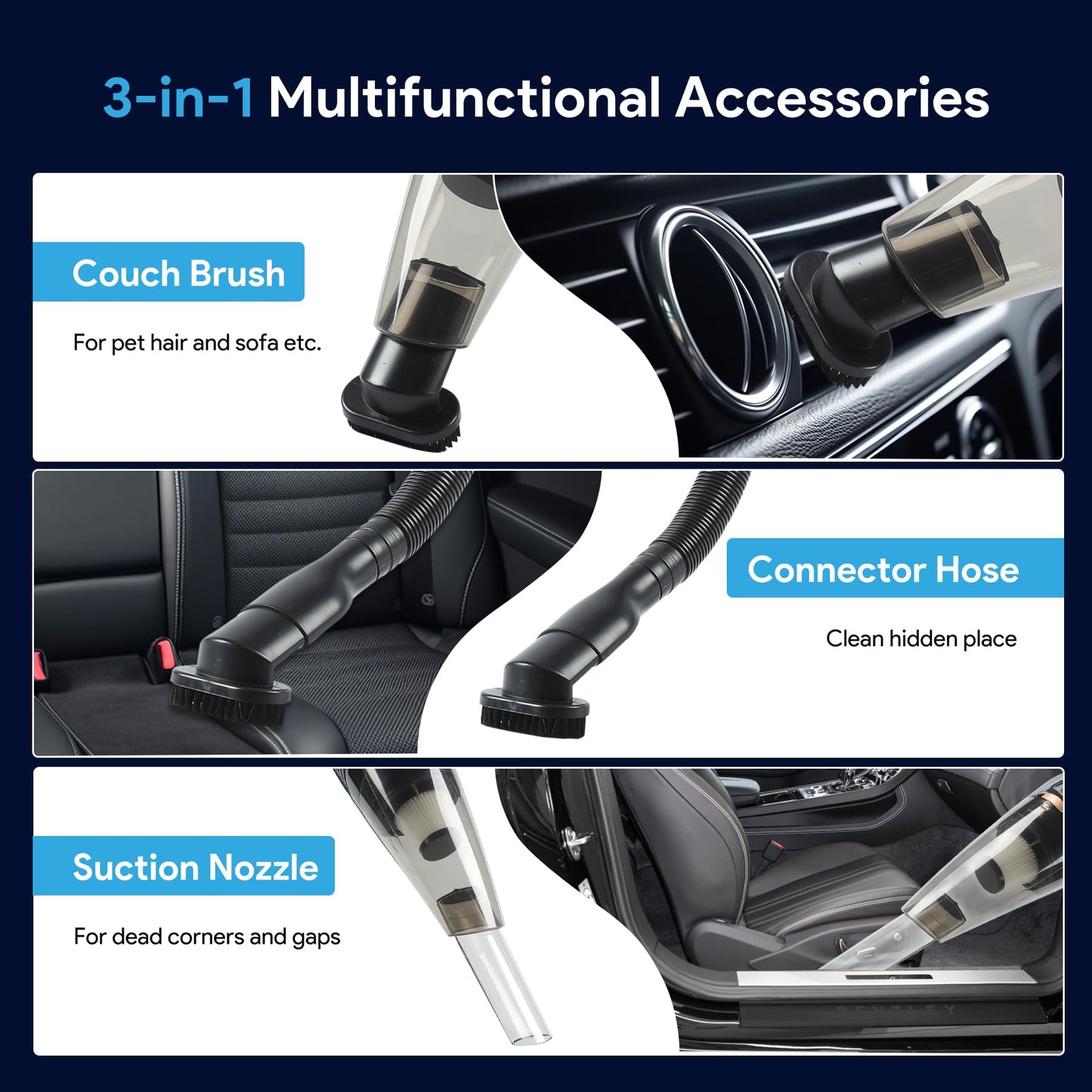 - Kitsky Handheld Cordless Vacuum Cleaner | Lightweight Car Vacuum Cleaner -
