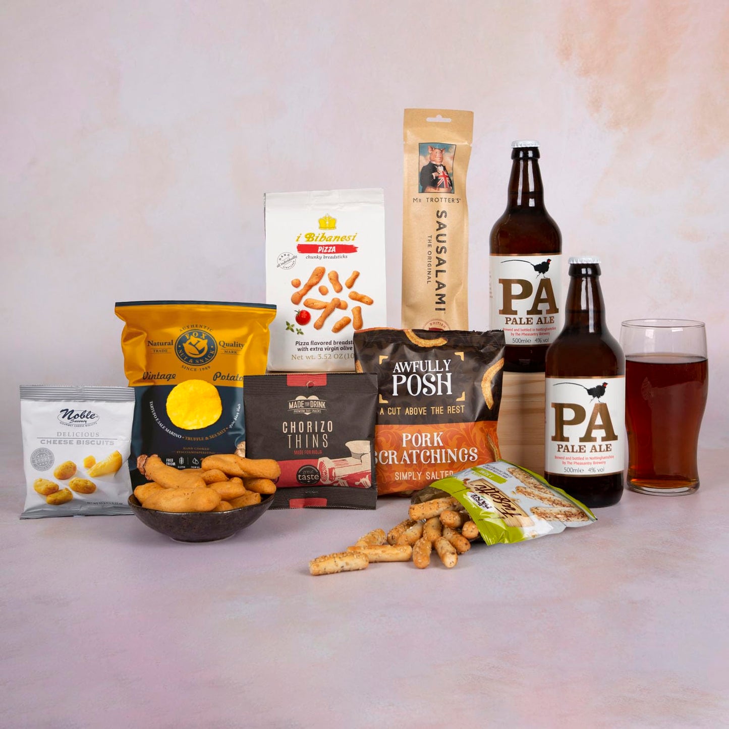 - Fathers Day Craft Beer and Snacks Hamper Gift Box for Dad –