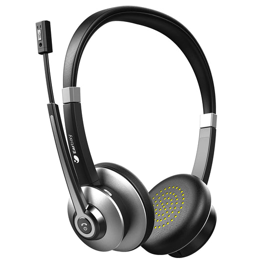 - Earbay Bluetooth Headset | Wireless Headset with Mic Noise Canceling | Stereo PC Headphones with Microphone Mute -