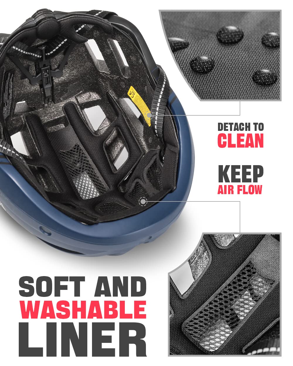 - Victgoal Bike Helmet with USB Rechargeable LED Light -