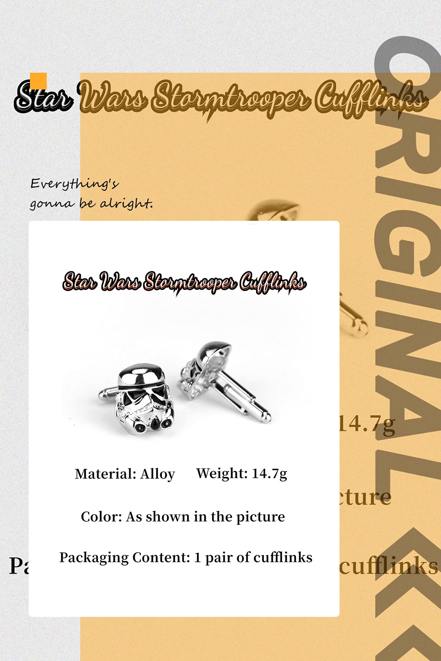 - GAUEIOUR Stormtrooper Cufflinks -