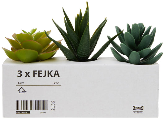 - IKEA FEJKA Mini Artificial Succulent Desk Plants | 3 Pack -