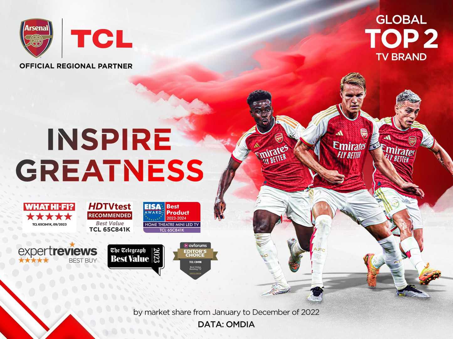 - TCL C841K 65-inch Television | Mini LED |  HDR 2000 nits -