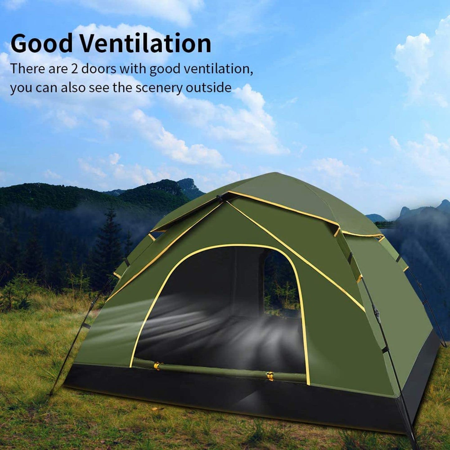 - GEEDIAR Instant Pop Up Tent | Automatic Portable Beach Dome Tent | Outdoor Waterproof Camping Tent -